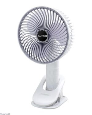 Rechargeable Clip Fan White ABS Portable