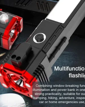 Rechargeable Foldable LED Torch Black
