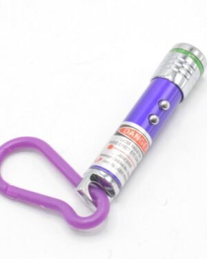 Rechargeable Mini Keychain Light Purple Silver 4Pcs