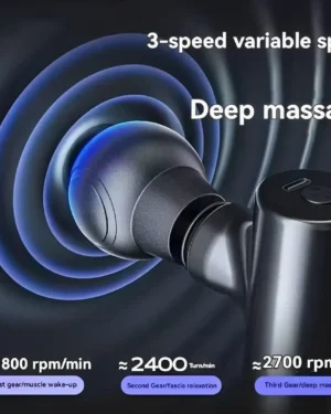 Rechargeable Mini Massager Gun Black 3-Speed