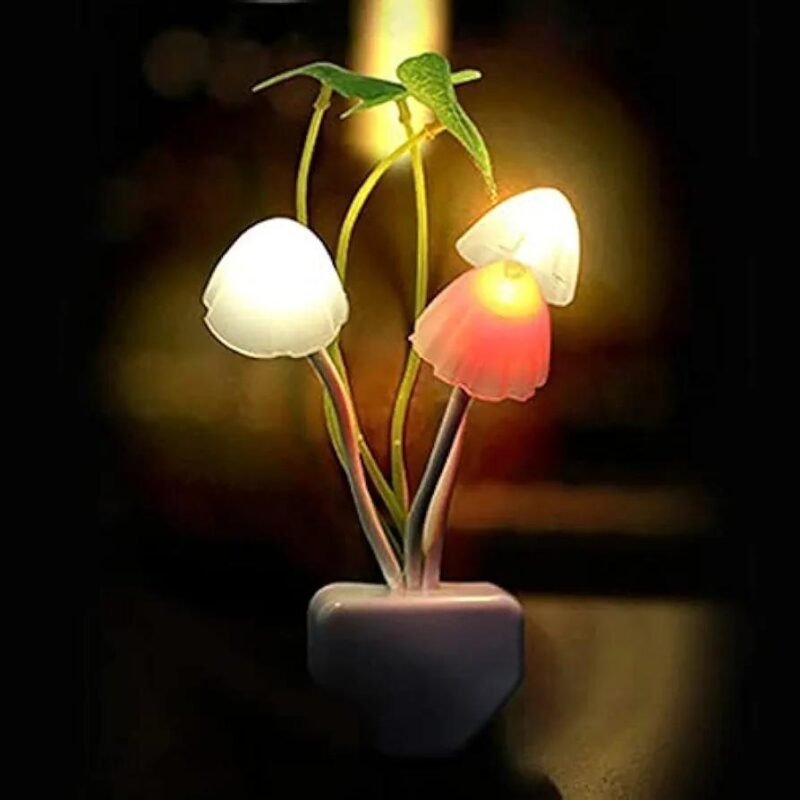 Rechargeable Multicolor Mushroom Night Light for Kids Room