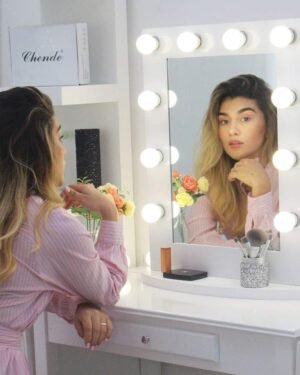 Rechargeable Vanity Mirror LED Lights White Golden USB