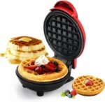 Red Electric Waffle Maker 350W for Home Use