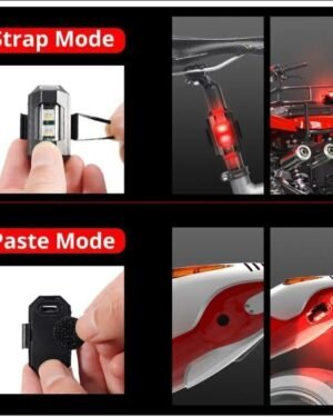 Red LED Bike Safety Light - Weather Resistant & Easy Install