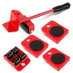Red Metal Furniture Mover Tool Set 2 Pcs