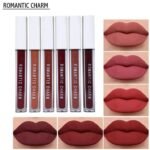 Romantic Charm Matte Lip Gloss 6 Pcs Red Shades