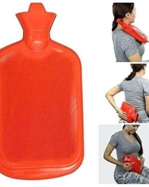 Rubber Hot Water Bottle Red 1 Litre Pain Relief