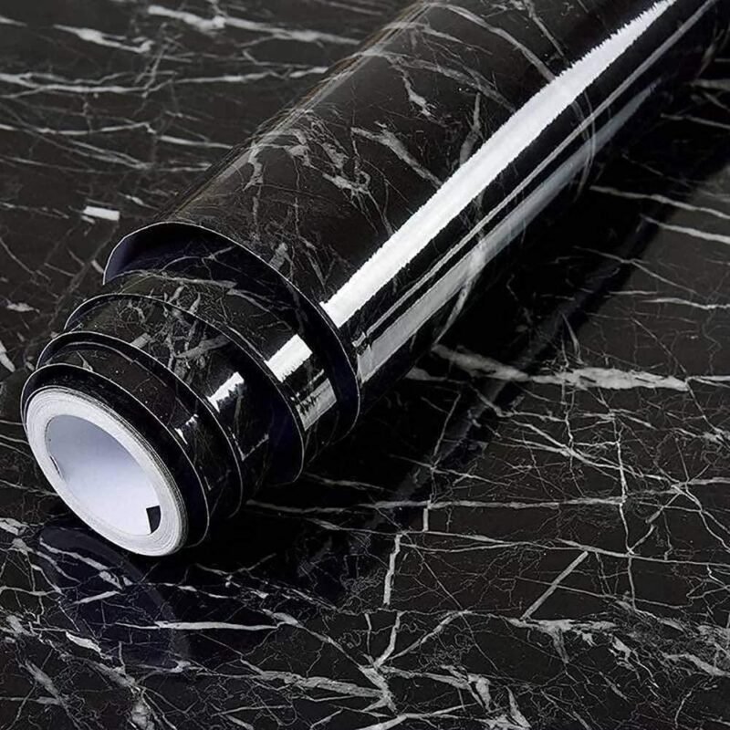 Self Adhesive Black Marble Sheet 180x60cm Abstract Art Self Adhesive Black Marble Sheet 180x60cm Abstract Art