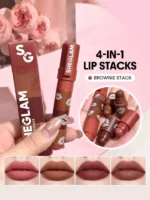 Sheglam 4-in-1 Matte Lip Stacks Brown