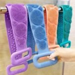 Silicone Bath Scrubber Belt Multicolor Durable