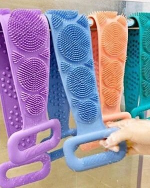 Silicone Bath Scrubber Belt Multicolor Durable