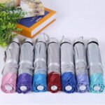Silver Plastic Sun Umbrellas Set of 7 Colors