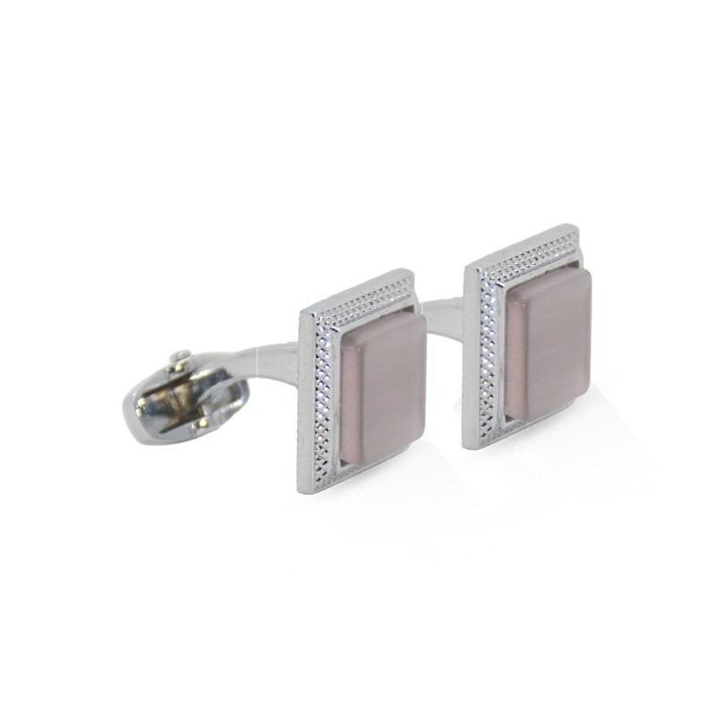 Silver Square Cufflinks for Men Formal Wear