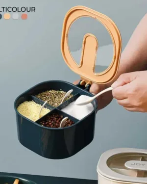 Spice Box with 4 Compartments Multicolor ABS Plastic