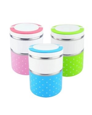 Stainless Steel 2 Layer Lunch Box 930ml Multicolor