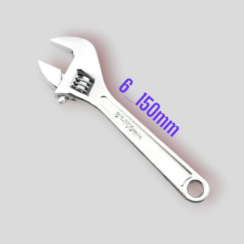 Stainless Steel Adjustable Wrench 150mm Silver Stainless Steel Adjustable Wrench 150mm Silver