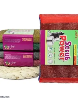 Stainless Steel Dish Washing Sponge Pack of 4 Multicolor