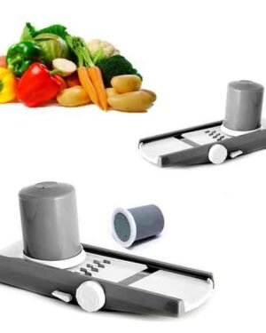Stainless Steel Grater with Gripped Handles Grey