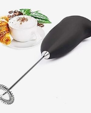 Stainless Steel Milk Frother Black Ergonomic