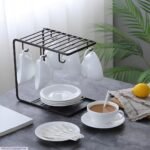 Stainless Steel Mug Stand for Kitchen Drawer Organization