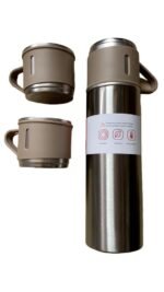 Stainless Steel Vacuum Flask 500ml With 2 Cups