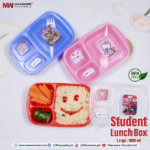 Student Lunch Box 1000ml BPA Free Multicolor ABS
