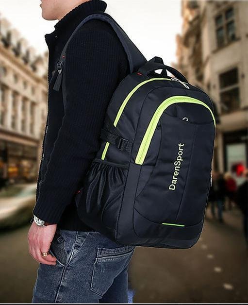 Students Backpack with Tablet Pocket, Nylon, Black, 45cm Students Backpack with Tablet Pocket, Nylon, Black, 45cm