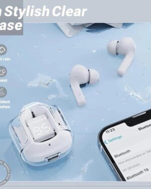 Stylish Clear Case Bluetooth Earbuds with ANC