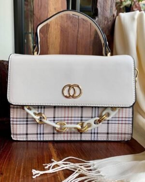 Stylish Girl's Plaid PU Leather Handbag Multicolor