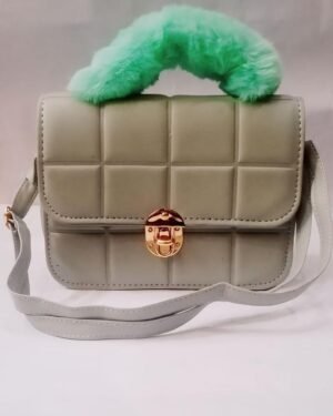 Stylish Rexine Texture Hand Bag For Girls