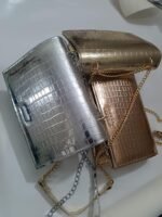 Stylish Women's Chain Crossbody Bag - 1 Pc Faux Leather with Texture Pattern