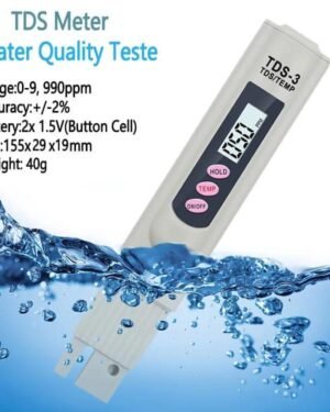 TDS Water Tester Pen for Home Use Black