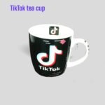 TikTok Printed Ceramic Tea Cup Black 380ml