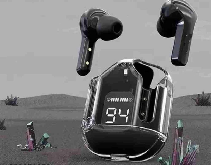 Transparent Bluetooth Earbuds with Noise Cancelling & 7H Battery