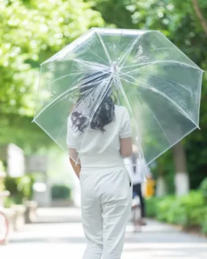Transparent Clear Umbrella - Japanese Style, Compact Design