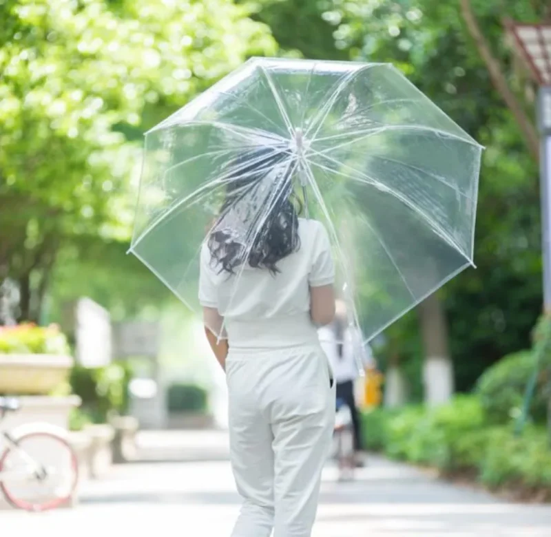 Transparent Clear Umbrella - Japanese Style, Compact Design Transparent Clear Umbrella - Japanese Style, Compact Design
