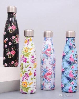 Tropical Floral Insulated Stainless Steel Water Bottle 500ml