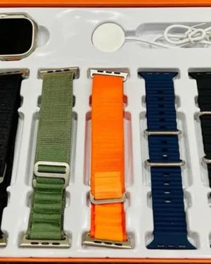 Ultra 2 Smartwatch with 6 Silicone + 1 Metal Bands - Versatile smartwatch set with extra straps