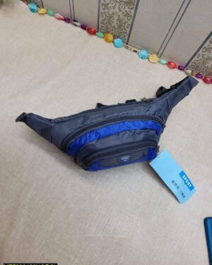 Unisex Oxford Travel Waist Bag Grey Blue Large
