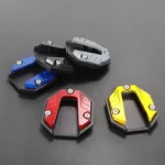 Universal Motorcycle Side Stand Pad Anti-Skid ABS Red Gold Blue