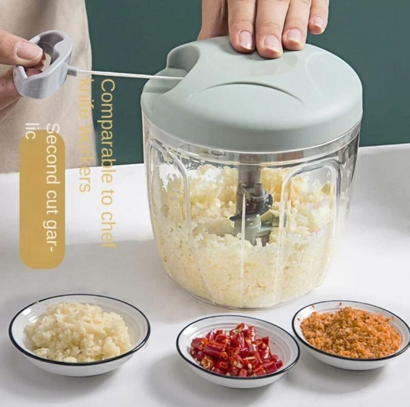 Vegetable Chopper Garlic Chopper 900ml Green ABS