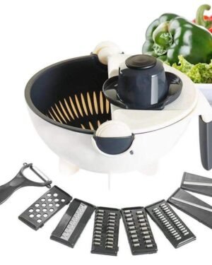 Vegetable Cutter With Drain Basket Plastic Kitchen Essential