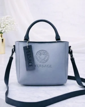 Versace Blue Leather Crossbody Bag for Girls