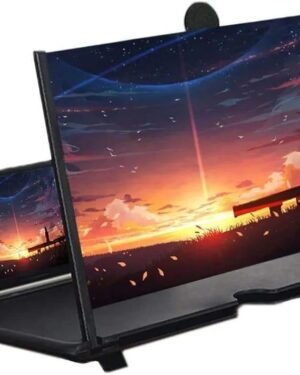 Video Amplifying Screen Black ABS Stand for Phones
