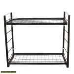 Wall Mounted Iron Storage Rack Black