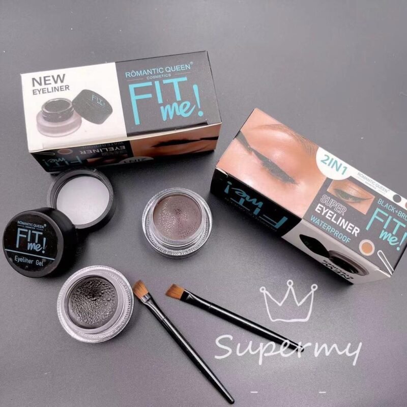 Waterproof 2-in-1 Gel Eyeliner Black Brown Set