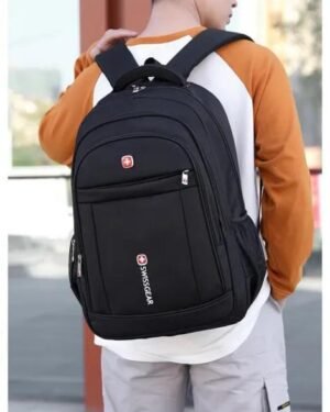 Waterproof Black Laptop Backpack 50x30cm