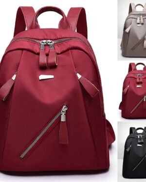 Waterproof Faux Leather Multicolor Casual Backpack