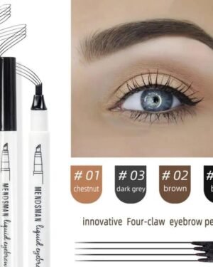 Waterproof Four-Claw Eyebrow Pen for Long Lasting Wear