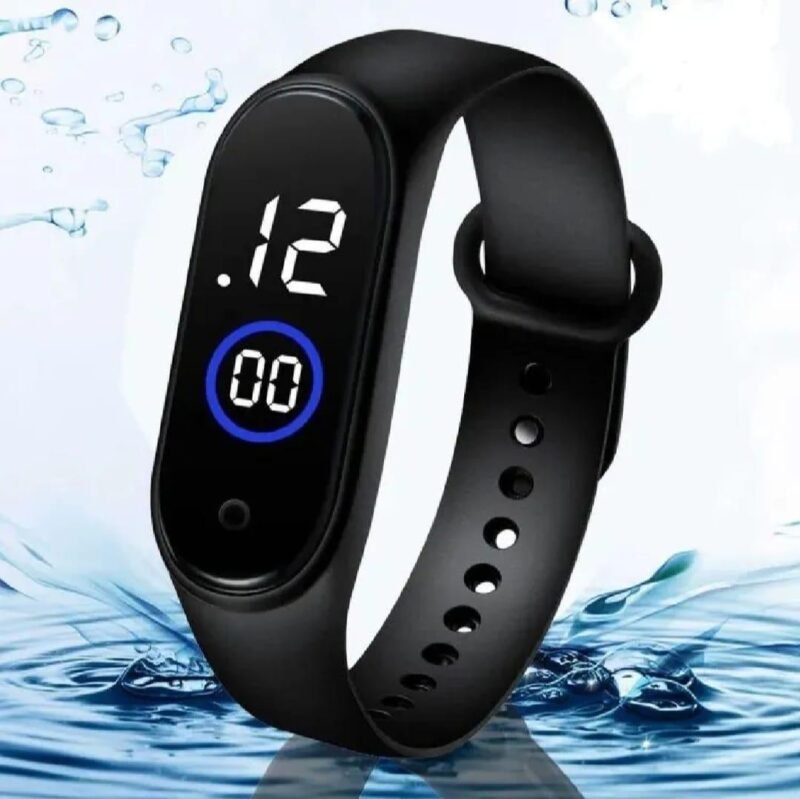 Waterproof LED Smart Watch for Boys Girls Black Waterproof LED Smart Watch for Boys Girls Black